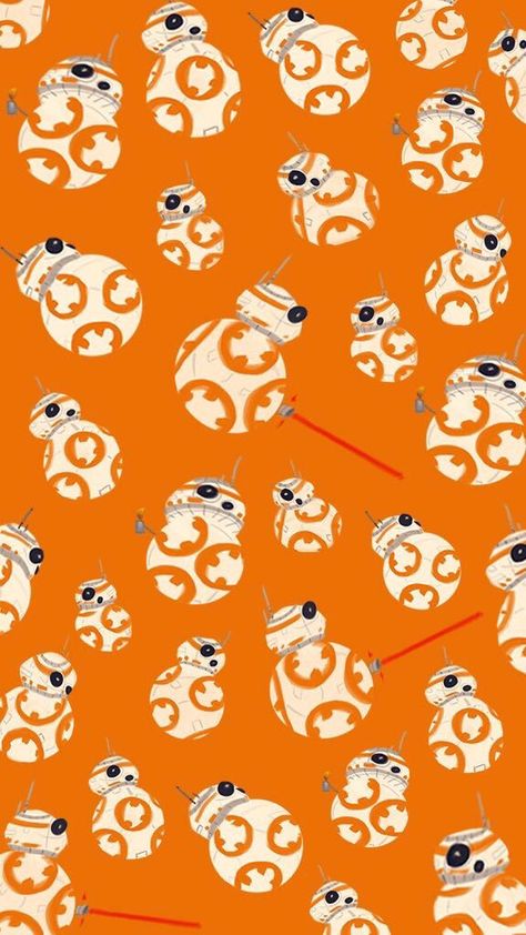 BB-8 pattern background Disney Pattern Wallpaper, Cool Orange Wallpaper, Bb8 Wallpaper, Disney Pattern, Finn Star Wars, Paper Ipad, Star Wars Cartoon, Iphone Cartoon, Wallpaper Iphone Love