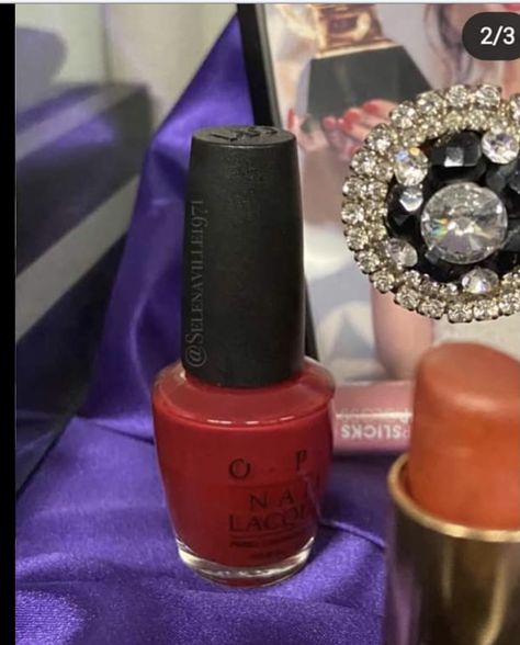 selenas red opi nail lacquer nail polish Selena Quintanilla Red Nails, Selena Quintanilla Nails, Selena Nails, Red Opi Nails, Selena Museum, Opi Red, Tejano Music, Selena Quintanilla Perez, Red Nail Polish