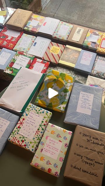 Morgan Pager on Instagram: "In case you want to host your own bookish white elephant at your next birthday party or celebration, here’s how we did it! 

I asked everyone to bring or buy (the party was in an indie bookstore after all!) a book they loved. We had a wrapping and labeling station on site for people to help their book find the right reader!

I passed out numbers 1-33 and when your number was called, you had two options: either pick an unclaimed book from the pile (in which case, you had to come read the description to the group) or you could steal someone else’s book! Each book could be stolen up to three times. And then at the end, we all unwrapped!! And people could swap if they’d already read theirs ♥️

#thirtiethbirthday #indiebookstore" Book Swap Party, Book Exchange Party, Book Swap, Swap Party, Indie Bookstore, Book Exchange, Thirty Birthday, Christmas Book, We Did It