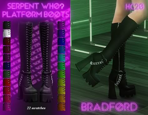 Sims 4 Goth Boots, Sims 4 Platform Boots, Sims 4 Cc Goth Shoes, Sims Packs, Cc Shoes, Ts4 Mods, Sims 4 Cc Shoes, Pelo Sims, Sims 4 Body Mods