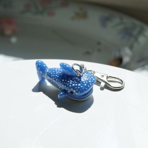 Whale shark keychain- handmade polymer clay keychain- MANY COLORS AVAILABLE! -  #Clay #Colors #handmade #Keychain #polymer #Shark #Whale Shark Keychain, Shark Whale, Animal Keychain, Girly Car Accessories, Clay Keychain, Girly Car, Car Essentials, Keychain Handmade, Cute Car Accessories