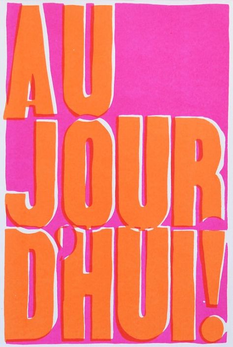 Handmade Typography, Type Posters, Orange And Pink, Typography Inspiration, Typography Poster, Word Art, Wall Collage, Design Inspo, Screen Print