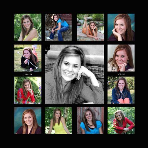 Senior Picture Display Ideas Wall Art, Senior Picture Frame Ideas, Senior Photo Collage Ideas, Senior Picture Scrapbook Layouts, Senior Pictures Black, Scrapbook Prom, Senior Scrapbook Ideas, Scrapbooking Crop, Senior Year Scrapbook