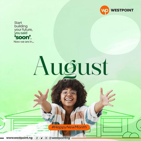 From all of us at WestPoint Limited, we cordially welcome you to the month of August. Wishing you a month filled with new opportunities, inspiring moments, and positive experiences. Happy New Month! #happynewmonth #august #newmonth Happy New Month, August Month, Month Of August, August 1, New Month, All Of Us, New Opportunities, A Month, Happy New