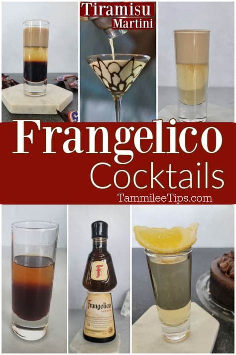 Epic Guide to Frangelico Drinks, Cocktails, and Shots! Everything you need to know to mix Frangelico Cocktails that taste amazing + all your questions answered Frangelico Drinks, Chocolate Cake Shot, Tiramisu Martini, Nutty Irishman, Crockpot Dessert, Chocolate Martini Recipe, Cake Shots, Kahlua Coffee Liqueur, Cocktail Shots