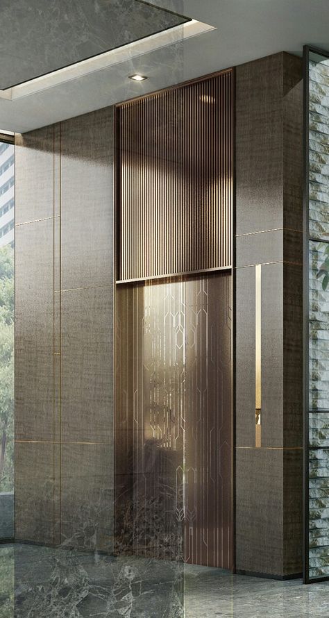 Luxury Apartment Interior Design, Lift Lobby Design, Elevator Lobby Design, Lobby Designs, Luxury Apartments Interior, Lift Lobby, Elevator Interior, Elevator Lobby, Hotel Lobby Design