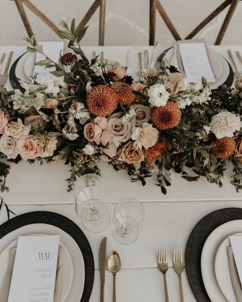 UTAH FLORIST | Kendall on Instagram: “Taking a rest day for the first time in a very long time 😅 What do you do to relax and reset??” Neutral Wedding Table, Neutral Wedding Palette, Floral Tablescape, Emotive Photography, Bonneville Salt Flats, Gold Cutlery, Floral Table Runner, Salt Flats, Wedding Palette