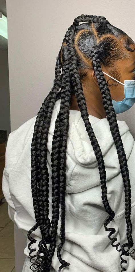 ig: @stylesbytionnemoriah Braids With Heart, Jumbo Braids, Queen Hair, Goddess Braids, Hair Wrap, Dreadlocks, Braids, Hairstyles, Queen