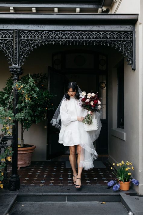 Lettuce Celebrate, Elopement Dresses, Marriage Material, Reception Outfit, Australian Wedding, Unconventional Wedding, Bridal Photoshoot, Melbourne Wedding, Mini Robes