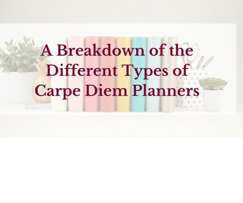 A Breakdown of the Different Types of Carpe Diem Planners Color Coding Planner, How To Use Planner, Carpe Diem Planner, How To Make Planner, Free Planner Stickers, Gel Pens Set, Planner Obsessed, Perfect Planner, Planner Supplies