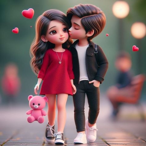 Cute Couple Cartoon Romantic, Cartoon Couple Photos, Romantic Cartoon Images, Sweet Couple Cartoon, Divine Proportion, Couples Doll, Cute Love Photos, Gals Photos, Cartoon Love Photo