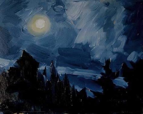 Dark Blue Aesthetic Painting, Dark Blue Art Painting, Night Skies Painting, Blue Paint Aesthetic, Dark Blue Art Aesthetic, Night Painting Aesthetic, Blue Paintings Aesthetic, Blue Art Aesthetic Painting, Painting Blue Aesthetic