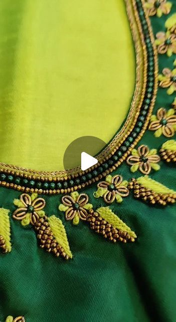 Embriodary Design Ideas For Blouses, Embriodary Design Ideas, Green Blouse Aari Work Designs, Blouse Aari Work Designs, Aariwork Blouse Designs, Blouse Designs Catalogue, Aari Work Blouse, Hand Work Blouse, Wedding Blouse