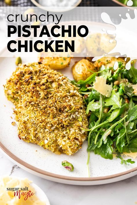 Pistachio Crusted Chicken, Pistachio Chicken, Cheesy Potato Bake, Parmesan Salad, Dinner Party Recipes, Citrus Chicken, Crusted Chicken, Tender Chicken, Chicken Cutlets