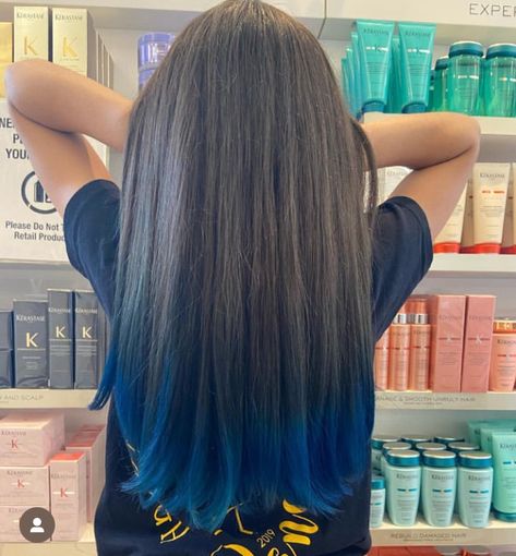 Brown Hair With Blue Tips, Light Brown Hair With Blue Highlights, Brown Hair With Blue, Blue Tips Hair, Blue Brown Hair, Blue Hair Highlights, Blue Tips, Blue Highlights, Highlights Brown Hair