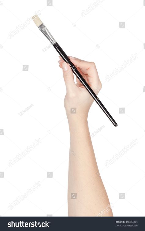 painting brush in a hand isolated on white background. artist tool #Ad , #Sponsored, #hand#isolated#painting#brush Hand With Paintbrush, Hand Holding Paintbrush, Background Artist, Painting Brush, Hand Holding, Paint Brushes, White Background, Royalty Free Stock Photos, Stock Photos