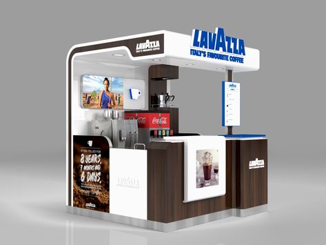 Lavazza on Behance Cafe Lavazza, Crepe Cart, Coffee Kiosk, Bathroom Sink Faucets Modern, Glass Partition Wall, Stand Feria, Food Kiosk, Food Cart Design, Coffee Cart