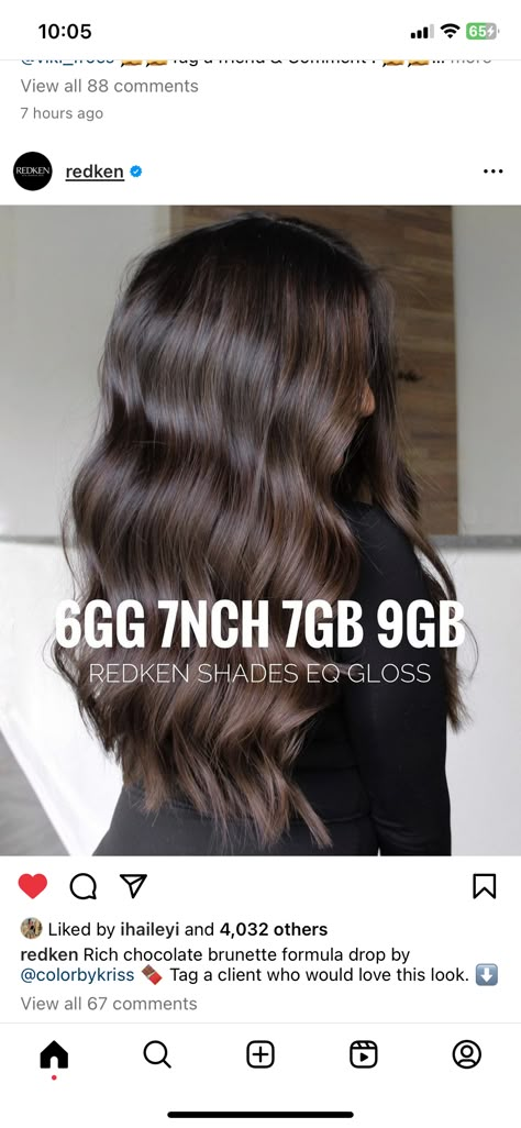 Brunette Shades Eq, Brunette Formulas, Chocolate Brunette Hair Color, Redken Formulas, Shades Eq Formulas, Toner Formulas, Color Formulations, Hair Stylist Tips, Brunette Shades