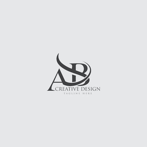 Vector creative ab linked shape logo des... | Premium Vector #Freepik #vector #ba-logo #ab-logo #b #letter-b Ab Logo Design Graphics, A B Logo Design, Ba Logo Design, Ab Logo Design, A B Logo, Shape Logo Design, Ab Logo, B Letter Logo, Shape Logo