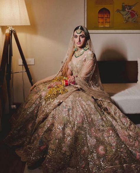 Breathtaking Heavy Lehengas We Spotted On Real Brides | ShaadiSaga Lehenga Colours, Bridal Wedding Lehenga, Tarun Tahiliani, Bridal Lehenga, Real Brides, Lehenga, A Wedding, Love This, Wedding Dress