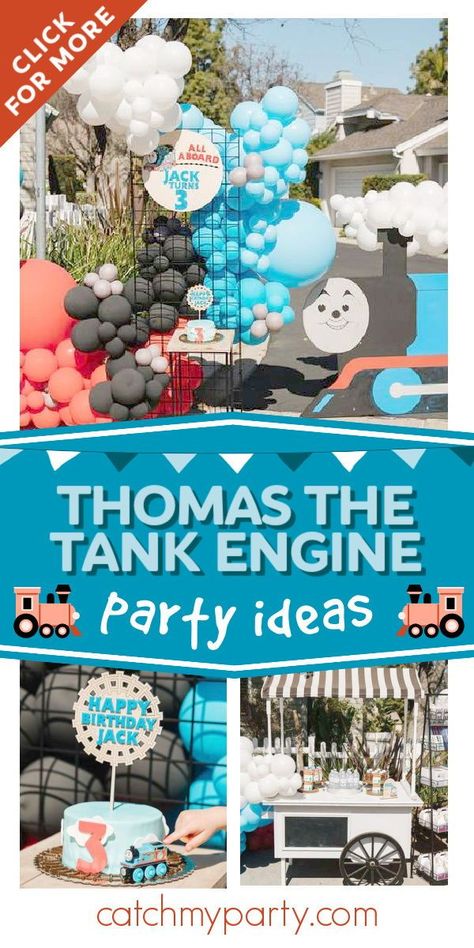 Thomas The Tank Party, Thomas Tank Engine Birthday Party, Thomas The Tank Birthday Party, Thomas Tank Engine Party, Thomas And Friends Birthday Party, Train Birthday Party Cake, Thomas The Tank Engine Party, Thomas And Friends Birthday, Thomas Train Birthday