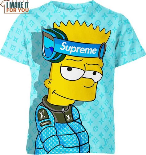 Bart Simpson Louis Vuitton Supreme Shirt Check more at https://imakeitforyou.com/product/bart-simpson-louis-vuitton-supreme-shirt/ Harley Quinn Shirt, Venom Shirt, Deadpool Shirt, Rangers Shirt, King Kong Vs Godzilla, Superman Shirt, Universal Shirts, Supreme T Shirt, Slayer Shirt