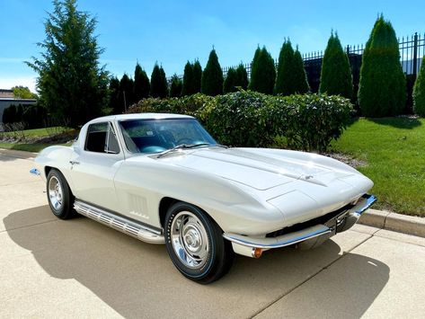 1967 Ermine White Chevy Corvette Coupe 1967 Corvette Stingray, White Corvette, C2 Corvette, Used Corvette, 1967 Corvette, Corvette C2, Corvette For Sale, Vintage Muscle Cars, Classic Mustang