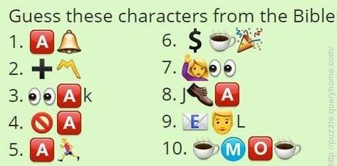 (2) Guess These Characters From The Bible Using The Following Whatsapp Emojis? Bible Emoji Quiz, Guess The Bible Character Emoji, Emoji Bible Quiz With Answers, Bible Emoji Game With Answers, Bible Emoji, Bible Quiz Games, Christian Puzzles, Guess The Emoji, Bible Board