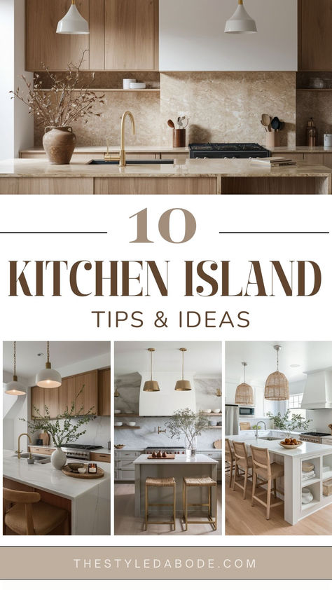 kitchen island ideas Interior Design Modern Farmhouse, Decor Kitchen Island, Backsplash Ideas Kitchen, Island Ideas Kitchen, Cabinet Color Ideas, Kitchen Boho, Kitchen Cabinet Color Ideas, Kitchen Cabinet Color, Layout Kitchen