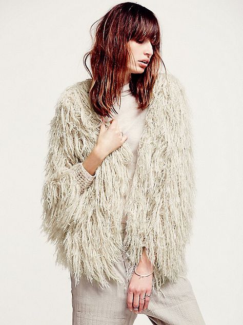 Shaggy Sweater, Shaggy Jacket, Cute Cardigans, Free People Clothing Boutique, Cardigan Sweater Jacket, Free People Sweater, Bohemian Decor, Boho Outfits, Sweater Outfits