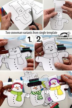 Snowman Garland Advent Calendar Activities, Animal Crafts For Kids, Boyfriend Diy, Winter Crafts For Kids, Snowman Crafts, Christmas Crafts For Kids, Winter Fun, Winter Crafts, Craft Activities For Kids