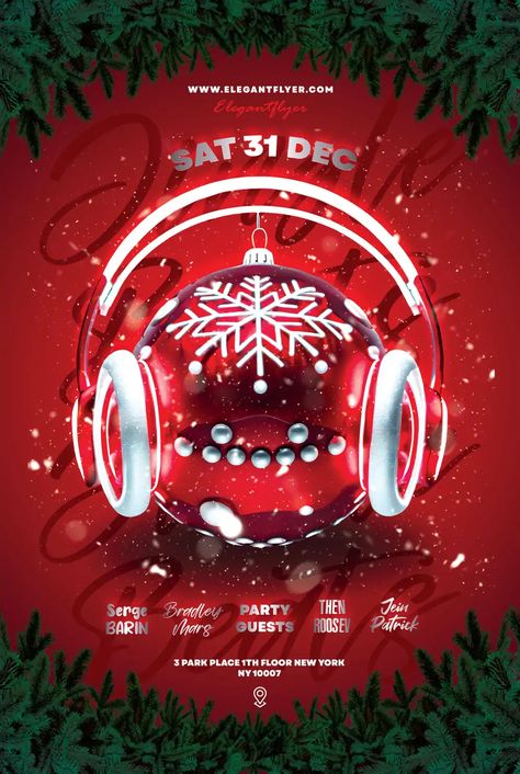 Check out the Jingle Beats Christmas Party Flyer Template for your next club and party event. FreePSDFlyer.com is the best resource full of amazing Free PSD Flyer Templates for Photoshop! Create amazing flyer, poster or social media designs with our free templates. Christmas Party Poster Template, Christmas Club Flyer, Christmas Party Flyer Design, Christmas Party Poster Design, Christmas Event Poster, Christmas Party Background, Social Advertising Design, Christmas Flyer Design, Cd Template