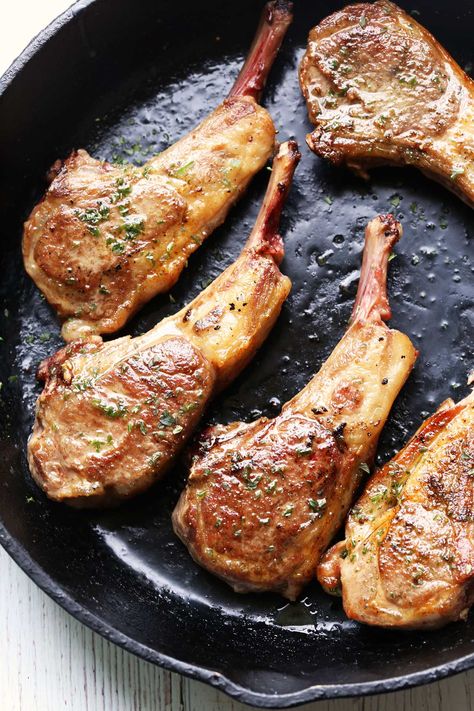 Fried Lamb Chops, Lamb Seasoning, Lamb Meals, Easy Lamb Chop Recipes, Easy Lamb Chops, Lamb Chops Pan Seared, Gourmet Mac And Cheese, Best Hummus Recipe, Bbq Meats