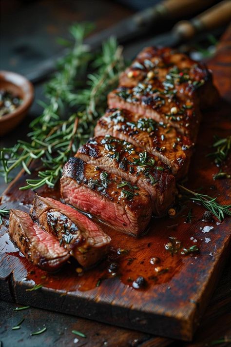 Sirloin Recipes, Cooking Tricks, Rosemary And Thyme, Gourmet Chef, Image Text, Food Content, Dinner Guests, Steak Dinner, How To Cook Steak