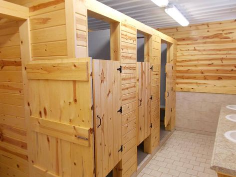 Beautiful restroom remodel at the Albert Lea/Austin KOA Holiday Campground Bathroom, Beautiful Restrooms, Commercial Bathroom Designs, Restroom Remodel, Outdoor Bathroom Design, Rv Parks And Campgrounds, Rv Sites, Public Restroom, Camping Style