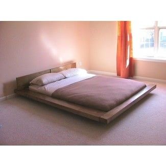 Worth Japanese Style Platform Bed - Ideas on Foter Japanese Platform Bed, Floating Platform Bed, Futon Beds, Simple Bed Designs, Japanese Bed, Platform Bed Designs, Platform Bedroom, Japanese Bedroom, Diy Platform Bed