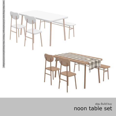 Kitchen Table Sims 4 Cc, Sims 4 Table Cc Patreon, Sims 4 Dinner Table Cc, Sims 4 Table Cc, Sims 4 Table, The Sims 4 Download, Los Sims, Farmhouse Dining Table, Cc Sims