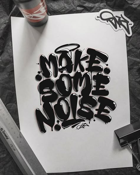 Typography Drawing, Alphabet Graffiti, Graffiti Art Letters, Desain Buklet, Graffiti Lettering Fonts, 타이포그래피 포스터 디자인, Typography Artwork, Typography Designs, Make Some Noise