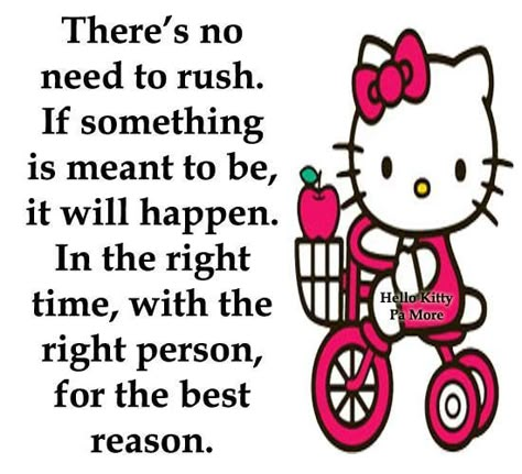 Hello Kitty Quotes, Kitty Quotes, Right Person Wrong Time, Hello Kitty Images, Hello Kitty Backgrounds, Luck Quotes, Hello Kitty Art, Wrong Time, Hello Kitty Pictures