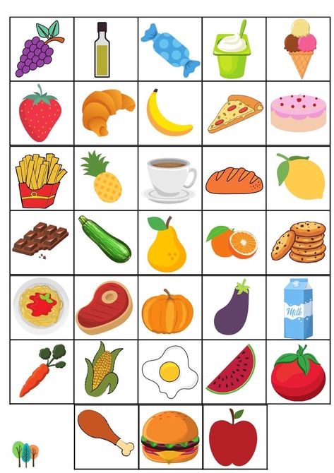 Food Pyramid Kids, Healthy Food Activities For Preschool, Healthy Food Activities, Food Flashcards, Healthy And Unhealthy Food, School Age Activities, Different Foods, Food Activities, Kindergarden Activities