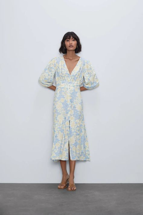 20 Best-Selling Zara Pieces For Spring That Are Under $100 Hospital Gown, Jacquard Shirt, Dress Zara, Fashion Group, Short Sleeve Mini Dress, Elbow Length Sleeve, Printed Dress, Polished Look, Zara Dresses