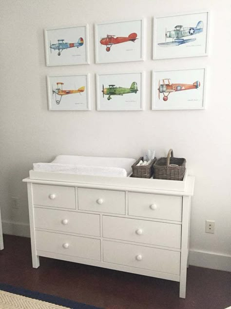 Airplane Themed Nursery, Airplane Nursery Boy, Plane Room, Airplane Boys Room, Airplane Bedroom, Airplane Nursery Decor, Baby Airplane, Aviation Nursery, Airplane Room