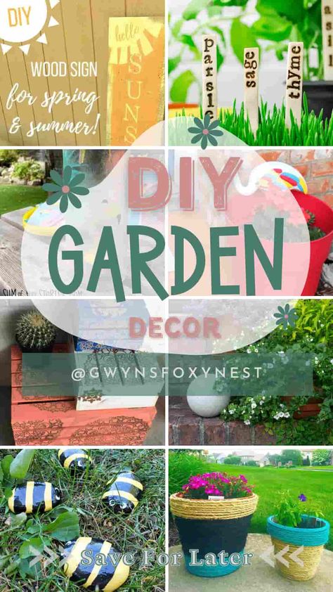 DIY Garden Decor Garden Hacks Diy Creative, Summer Crafts For Adults Diy, Plant Propagation Diy, Fun Diy Crafts For Adults, Plant Markers Diy, Summer Crafts For Adults, Diy Garden Decor Projects, Garden Diy On A Budget, Patio Container Gardening