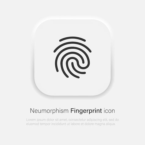 Fingerprint vector icon in trendy neumor... | Premium Vector #Freepik #vector #fingerprint #fingerprint #finger-scan #biometric Finger Print Graphic Design, Fingerprint Logo, Finger Scan, Graphic Design Print, Background For Photography, Laptop Stickers, Vector Icons, Fingerprint, Premium Vector