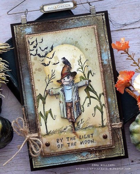 Moon Mask, Timmy Time, Twilight Moon, Set Life, Tim Holtz Crafts, Tim Holtz Stamps, The Scarecrow, Tim Holtz Cards, Carte Halloween