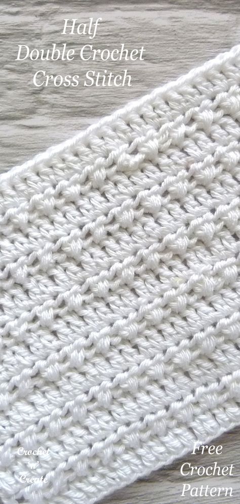 Free crochet half double crochet cross stitch tutorial, make lovely blankets, scarves, beanies etc. Lovely Crochet Pattern, All Double Crochet Blanket, Crochet With Cross Stitch, Double Crochet Blanket Pattern Free, Half Triple Crochet Stitch, Half Double Crochet Blanket Free, Crochet Stitch Patterns Free, Border For Half Double Crochet Blanket, Crossed Double Crochet Stitch