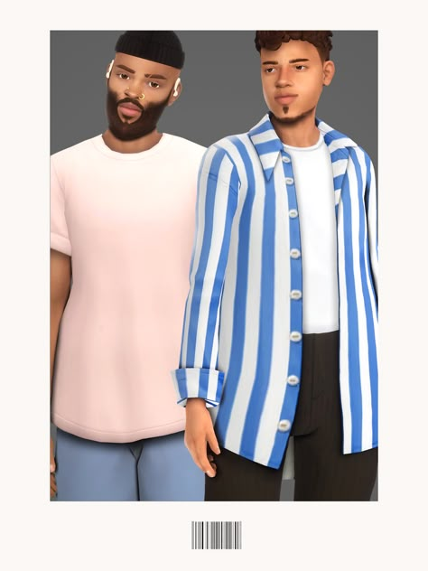 This is a set containing 6 items for your masculine framed sims.  • 4 Tops • 2 Bottoms • All are BGC • TOU • Twitter | Instagram | Twitch | YouTube Long Shirt v1 This is the top separated from that... Cute Anime Outfits, Sims 4 Male, Sims 4 Men Clothing, Sims 4 Male Clothes, Party Outfit Men, Sims 4 Mm Cc, Sims 4 Mm, Body Outfit, Sims 4 Cc Packs