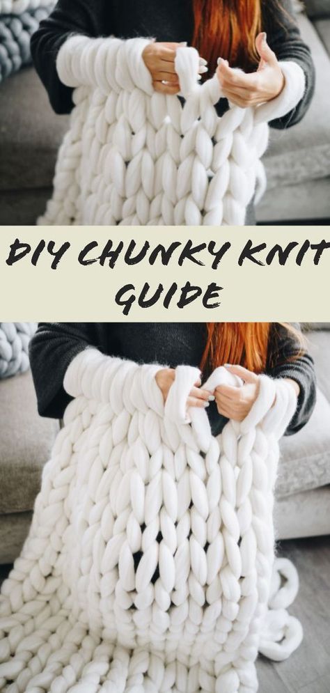 Super Chunky Blanket, Diy Keramik, Diy Knit Blanket, Decor Ikea, Blanket Diy, Knitted Blanket, Chunky Blanket, Chunky Knit Blanket, Knit Blanket