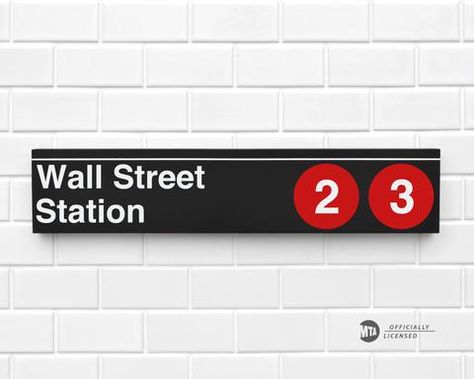 Top Subway Signs – Tagged "Wall street" – sideway signs Subway Signs, Subway Sign, New York City Subway, Construction Signs, Penn Station, Exit Sign, New York Subway, Subway Station, 42nd Street