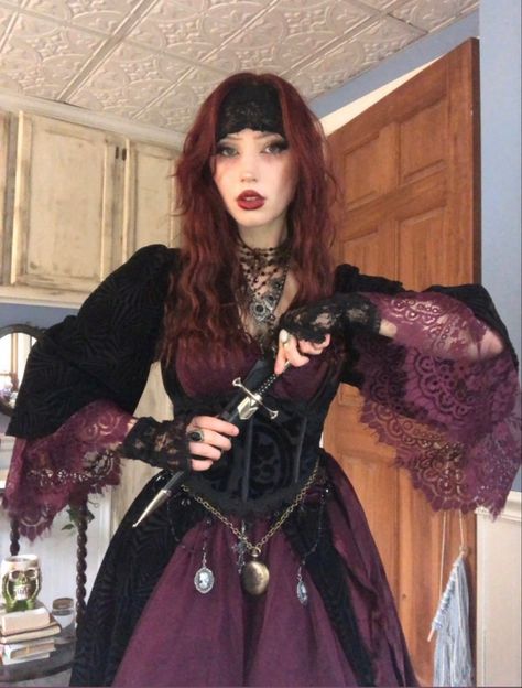 Seer Outfits, Ren Faire Outfits Vampire, Medieval Clothing Aesthetic, Piratecore Aesthetic Outfits, Red Fairy Aesthetic Outfit, Black Maximalist Outfit, Red Fairycore Outfit, Red And Black Pirate Outfit, Red Pirate Dress Aesthetic